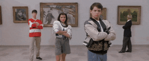 ferris buellers day off museum GIF by Giffffr