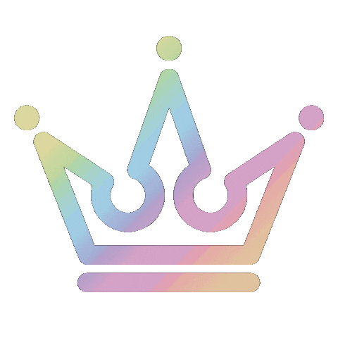 CrownedAthletics rainbow queen crown princess Sticker
