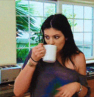 Sipping Kylie Jenner GIF
