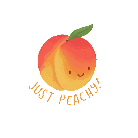 Peach Elowyn Makes Art Sticker by Elowyn