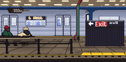 Nyc Subway People GIF by Flossquiat