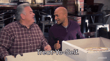 Parks And Recreation Treat Yoself GIF by PeacockTV
