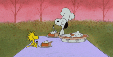 charlie brown thanksgiving pie GIF