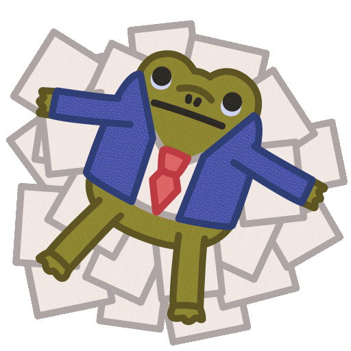 Sad Frog Sticker