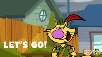lets go cat GIF by PBS KIDS