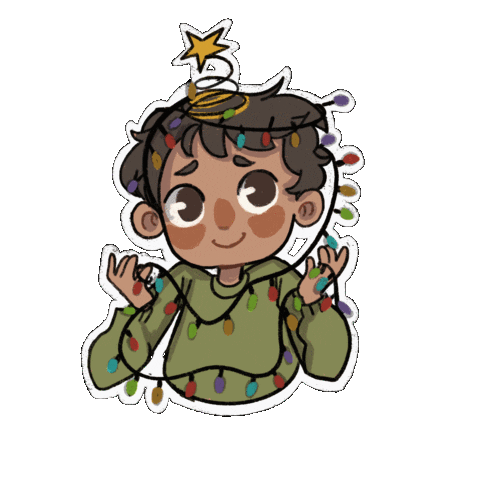 Happy Christmas Tree Sticker