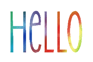 Rainbow Hello Sticker