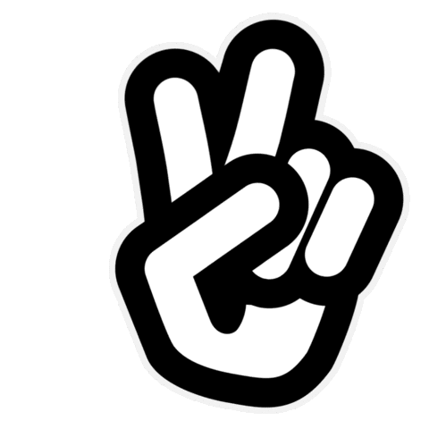 Peace Hand Sticker by Fancy Dots