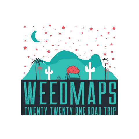 Stars Camping Sticker by Weedmaps
