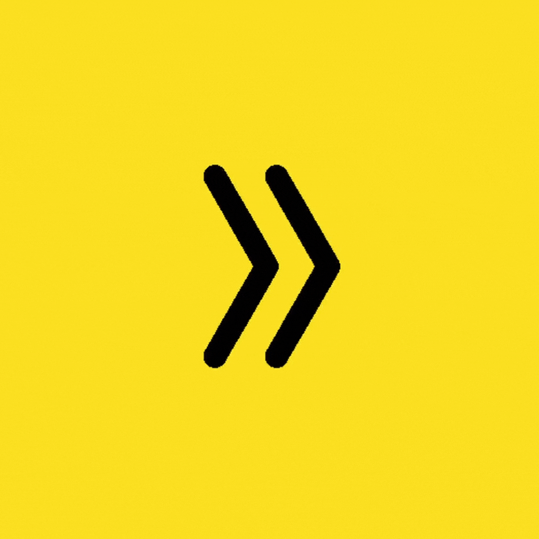Kvillestreamen black yellow arrow point GIF