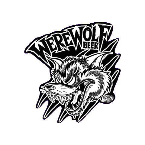Werewolf Beer Sticker
