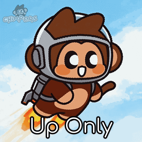 Flying To The Moon GIF by Chimpers
