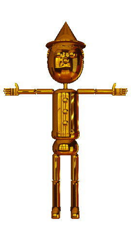 3D Gold Sticker by modelvault3d