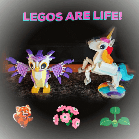Legos Toys Owl Unicorn Fun Colorful GIF