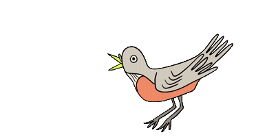 Bird Robin Sticker by Heather Buchanan