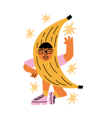 Banana Sticker by Natalie Byrne