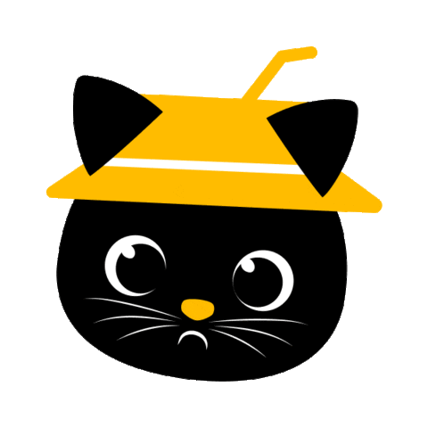 Black Cat Sticker by cococart