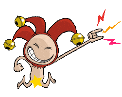 Clown Ray Sticker by El Jueves