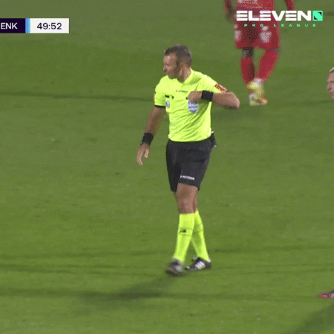 Referee Booking GIF by ElevenSportsBE