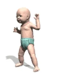 kick boxing baby animated kicking GIF