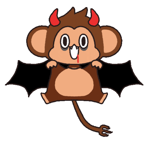 Halloween Flying Sticker by Chimpers
