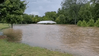Rainwater Rushes Through Ohio Park Amid Flash Flooding