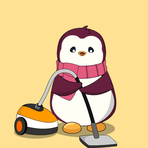 House Vacuuming GIF by Pudgy Penguins