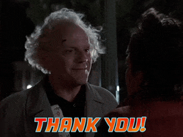 Doc Brown Thank You GIF by Back to the Future Trilogy