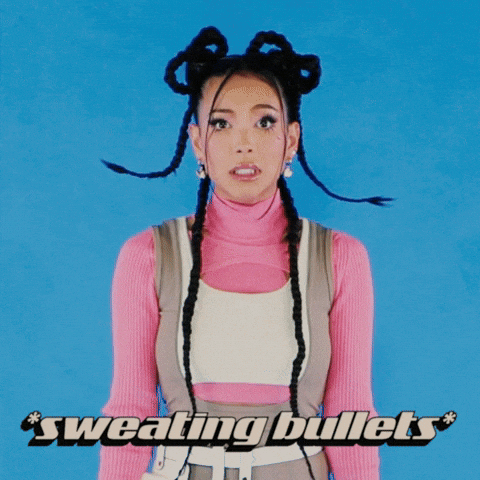 Nervous Sweating Bullets GIF by Retro Future E-Girl