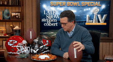 Super Bowl Football GIF by The Late Show With Stephen Colbert