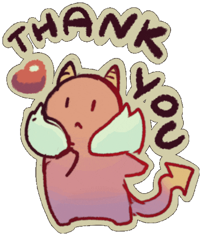 Kind Thank You Sticker by mangaurania