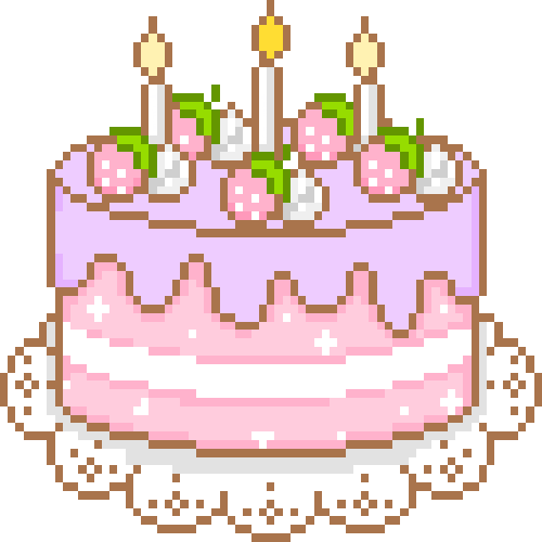 Birthday Cake Pink Sticker
