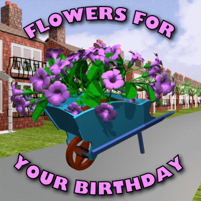 Happy Birthday Flowers GIF