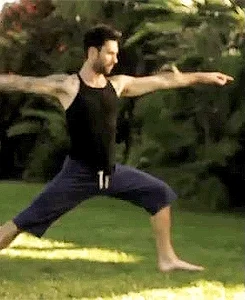 adam levine yoga GIF