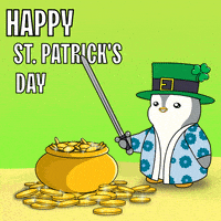 St Patricks Day Rainbow GIF by Pudgy Penguins