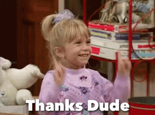 Michelle Tanner Thanks GIF