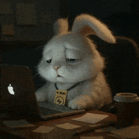 Rabbit Working GIF by Salih Kizilkaya