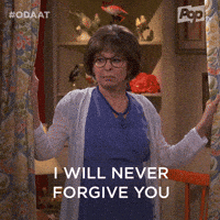 I Will Never Forgive You Pop Tv GIF by One Day At A Time