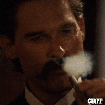 Giphy - Kurt Russell Smoking GIF by GritTV