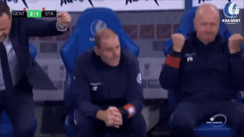 Giphy - Happy Jupiler Pro League GIF by KAA Gent