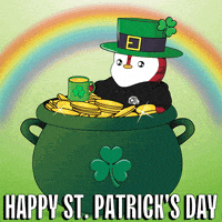St Patricks Day Celebration GIF by Pudgy Penguins