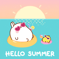 Chilling Summer Solstice GIF by Molang Chilling Summer Solstice GIF by Molang