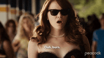 Emma Stone Burn GIF by PeacockTV Emma Stone Burn GIF by PeacockTV