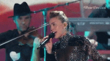 miley cyrus singing GIF by iHeartRadio