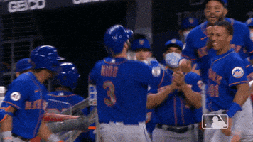 Happy Home Run GIF by New York Mets
