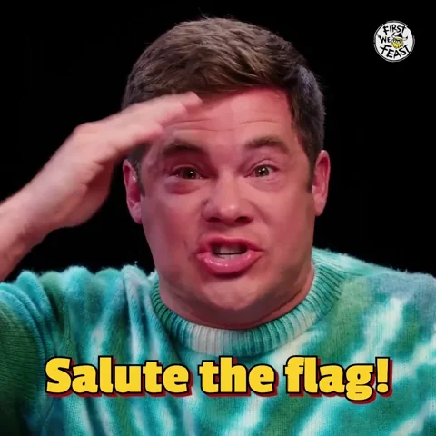 Adam Devine Salute GIF