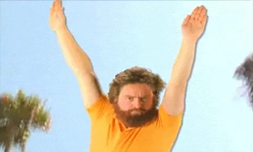 flying zach galifianakis GIF