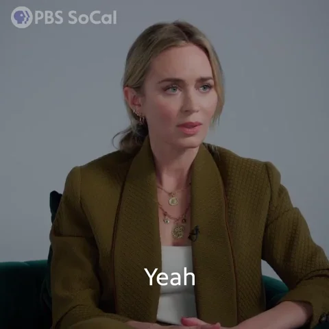 Emily Blunt Nod GIF