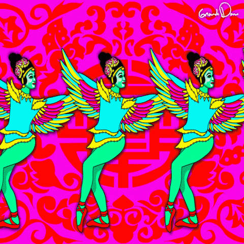 ballet psychedelic art GIF by Grande Dame