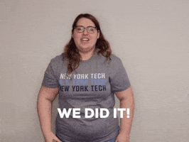 We Did It Yes GIF by New York Institute of Technology (NYIT)